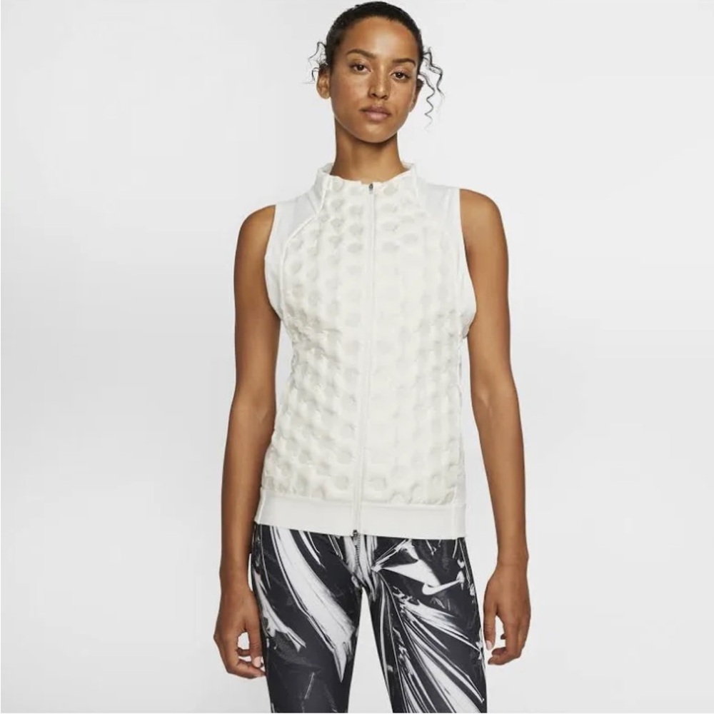 Nike Women’s Quilted Sleeveless Vest in White